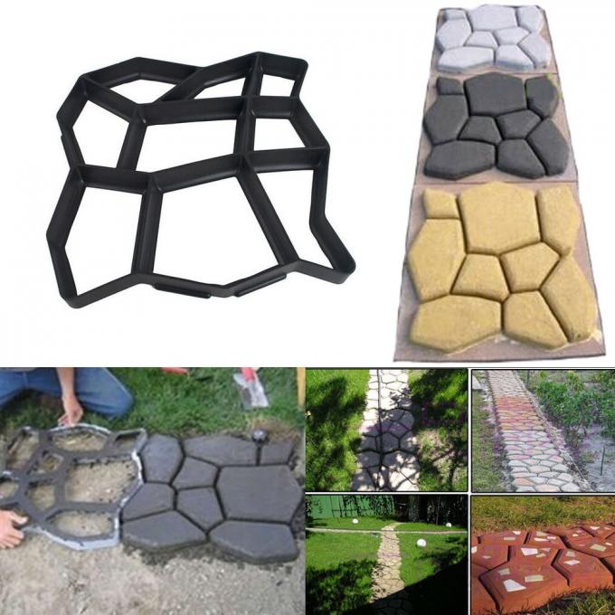 1.3kg Diy Concrete Mold Pathway , Patio / Garden Stone Paver Maker Mold