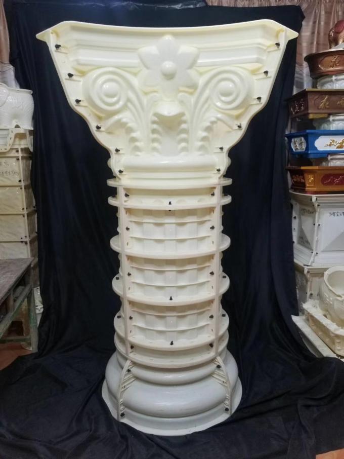 Round Roman Plastic Ornamental Fiberglass Molds For Concrete Columns