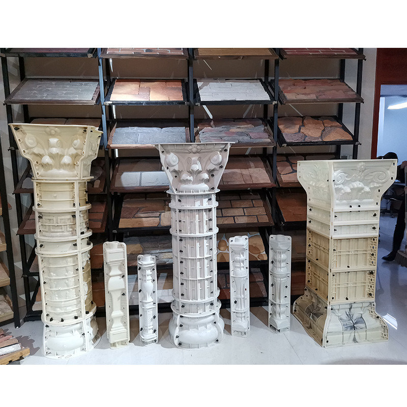 Plastic ABS Roman Column Mould , Round / Square Cement Pillar Molds