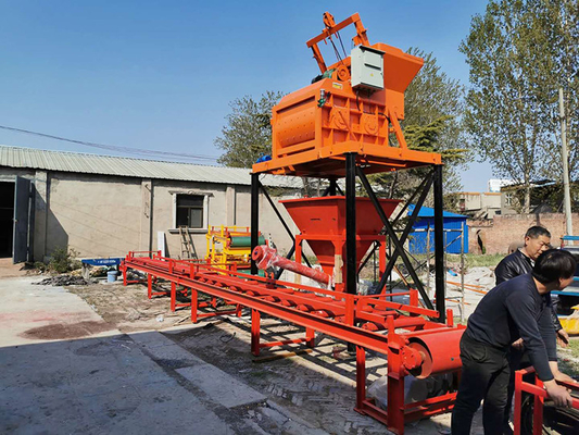 Cutting T50mm Paving Block Making Machine , Precast Concrete Paver Machine